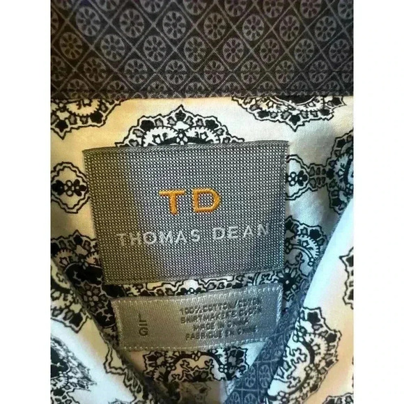 Thomas Dean Button Down Shirt Large - Picture 2 of 5